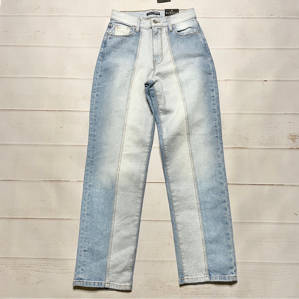 NWT - Fashion Nova - Women’s Two Toned Mom Jeans * - Picture 4 of 11